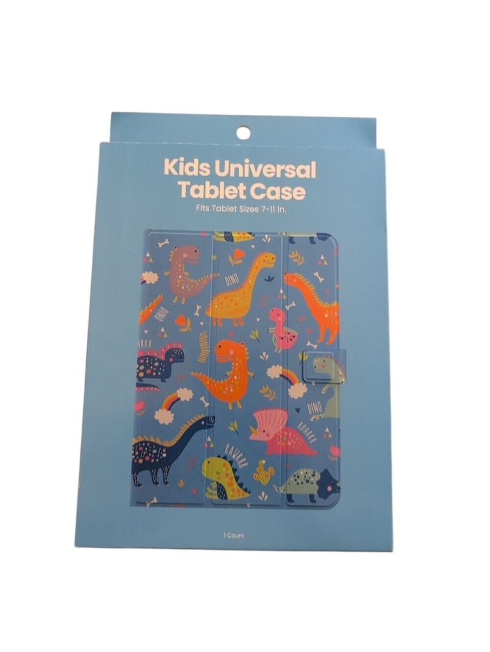 Kids Universal Tablet Case Blue Orange Dinosaur Print One Size